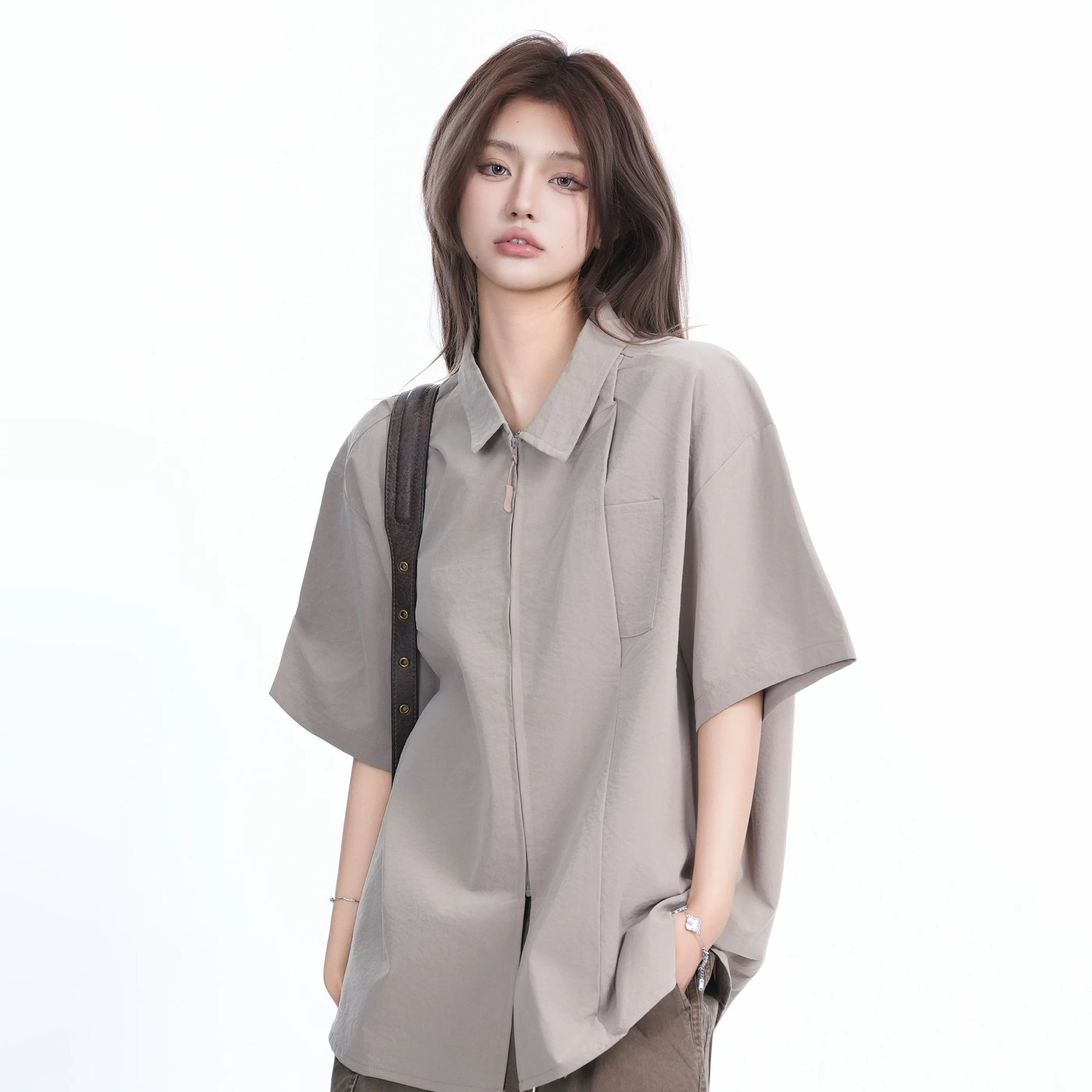 S0290 Japanese cityboy silhouette pocket stitching
