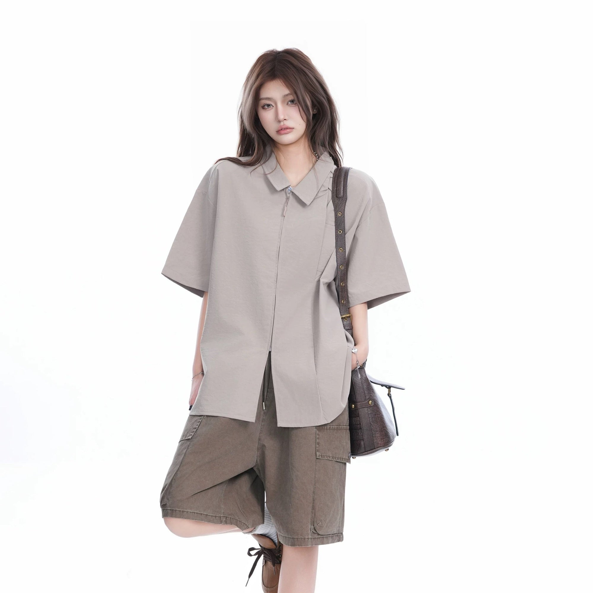 S0290 Japanese cityboy silhouette pocket stitching