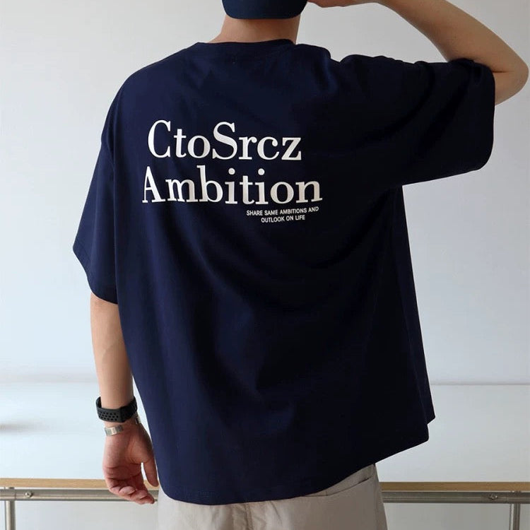 S0293 Japanese Style CTOSRCZ originaltrend high-end LOGO printed cotton T-shirt