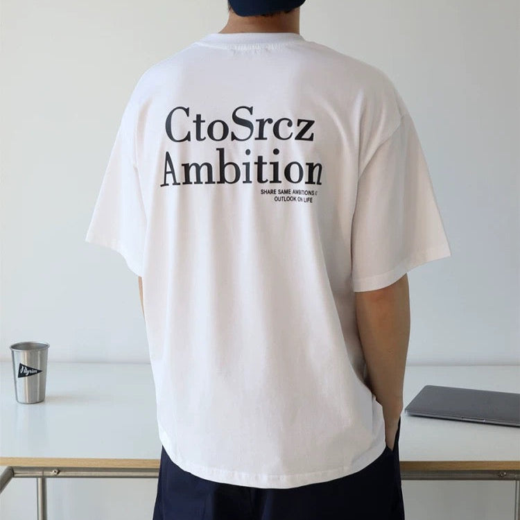 S0293 Japanese Style CTOSRCZ originaltrend high-end LOGO printed cotton T-shirt