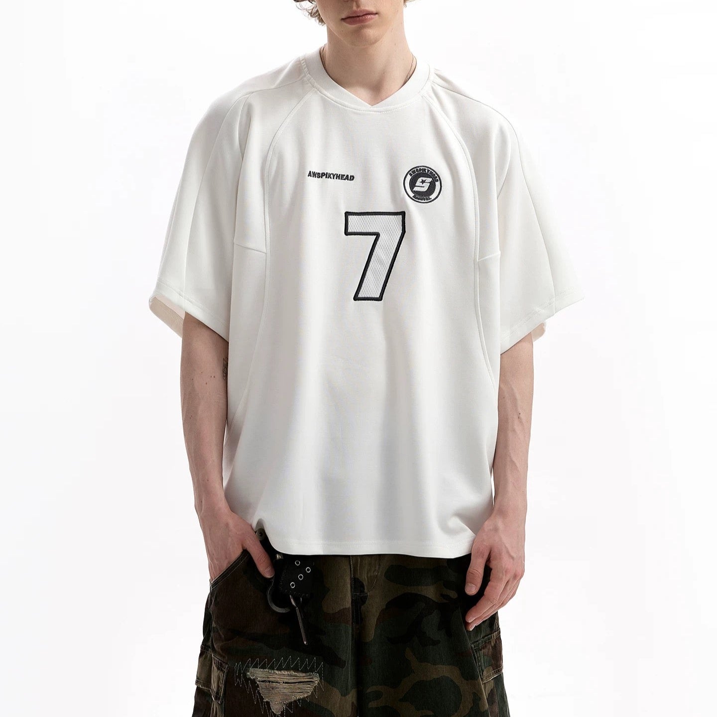S0297 American Retro Fashion Simple Design Short Sleeve T-shirt