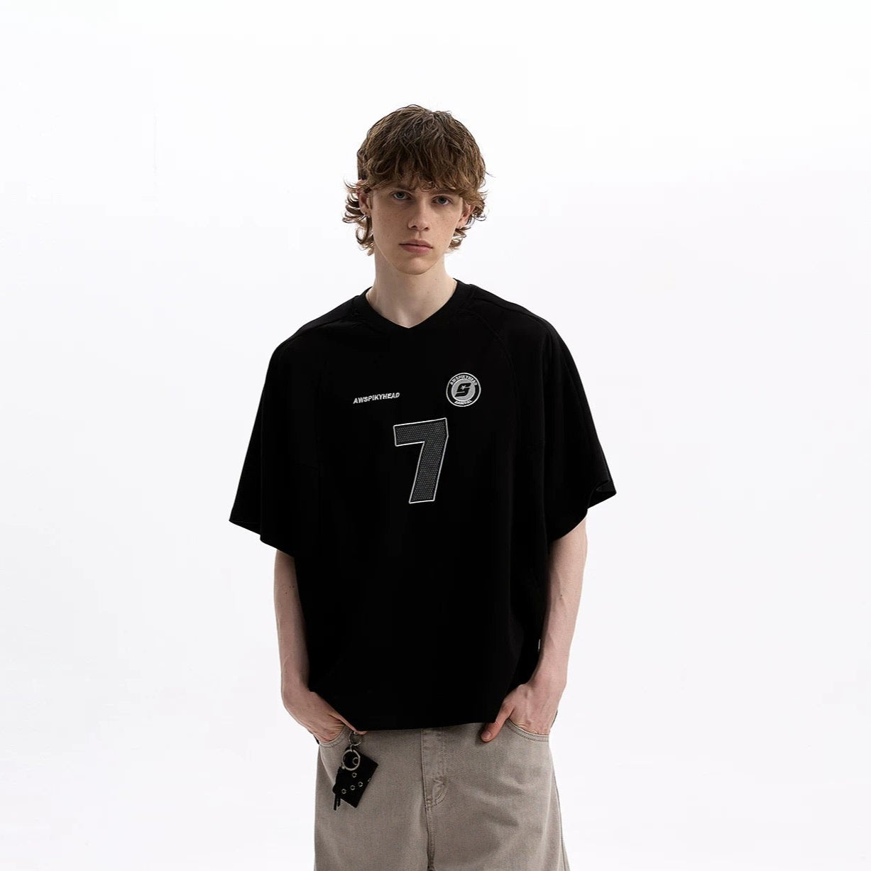 S0297 American Retro Fashion Simple Design Short Sleeve T-shirt