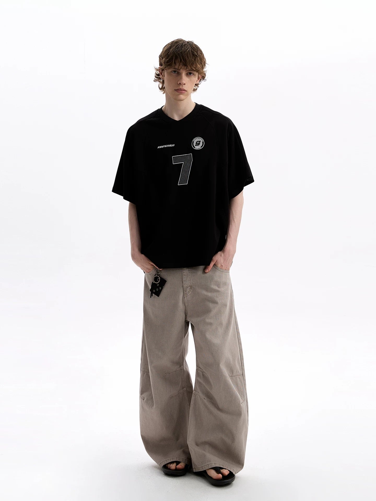 S0297 American Retro Fashion Simple Design Short Sleeve T-shirt
