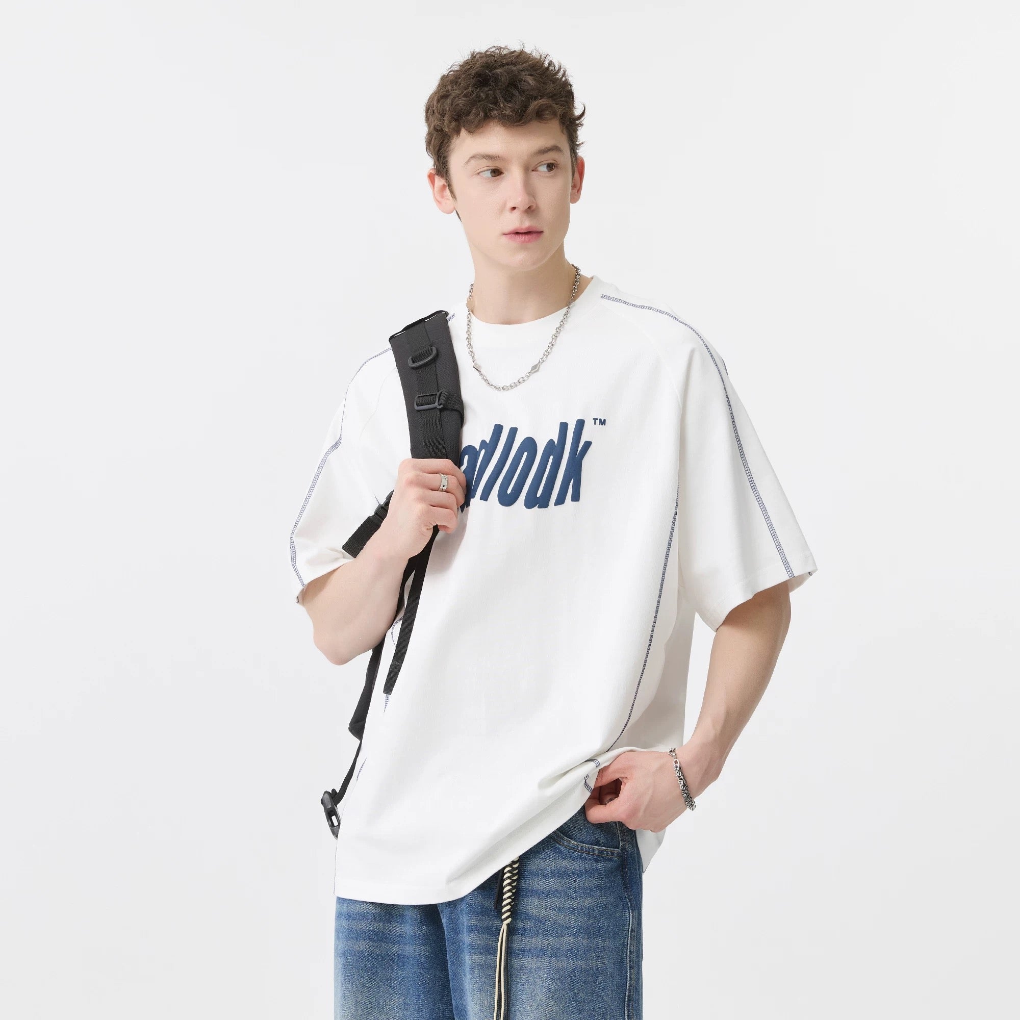 S0307 American style trend 300g pure cotton heavy short-sleeved T-shirt