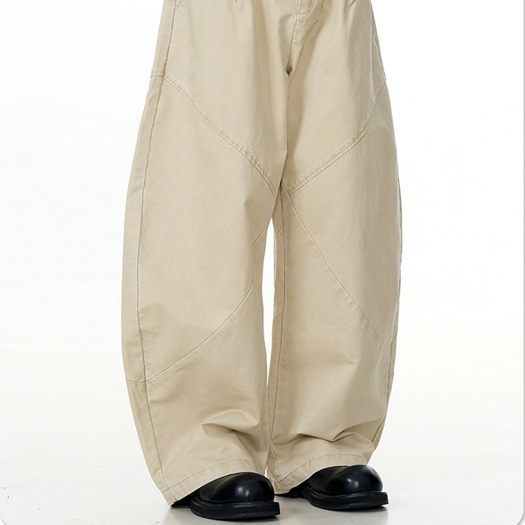P0153 American retro straight scimitar pants
