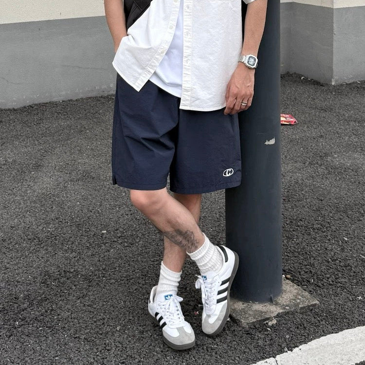 P0156 SwimSeed camping style outdoor trendy brand embroidery workwear quick-drying shorts