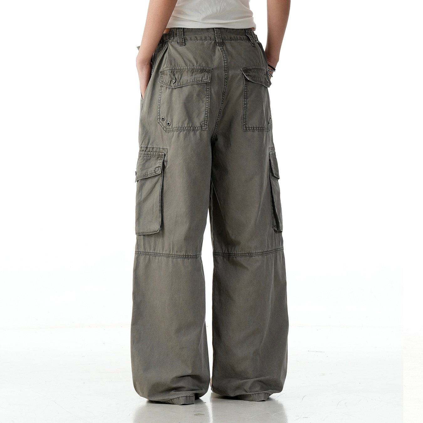P0157 American retro A-line straight overalls for unisex