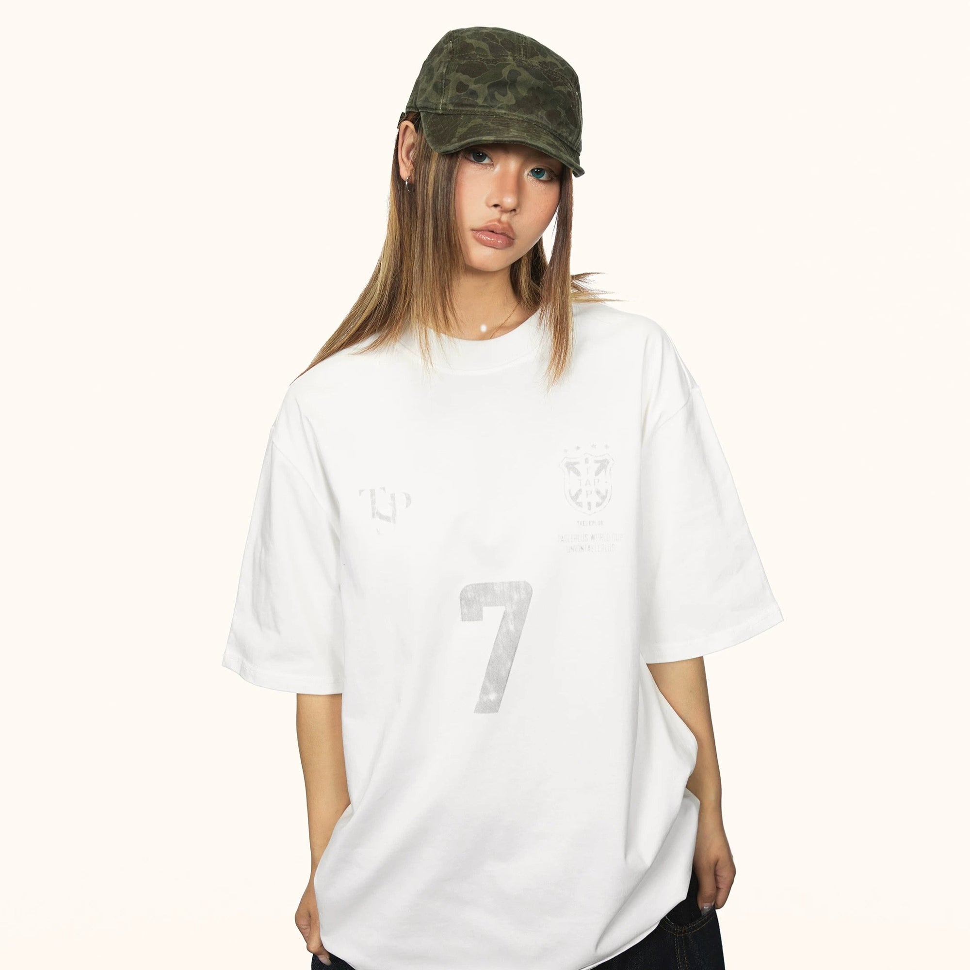 S0319 American high street printed round neck short-sleeved T-shirt