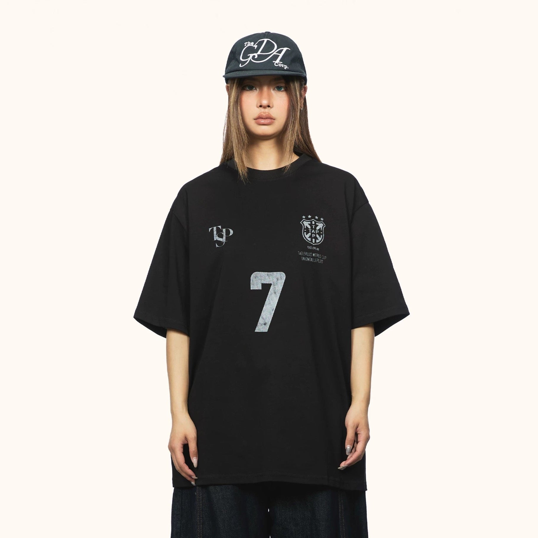 S0319 American high street printed round neck short-sleeved T-shirt