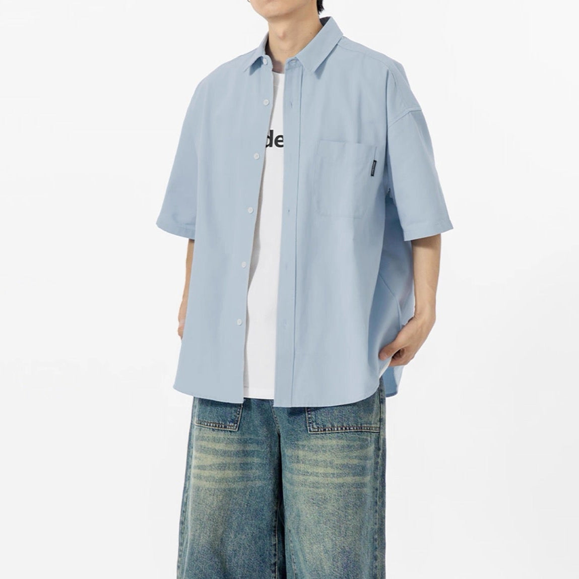 S0013 Oversize Japanese Cargo Lapel Short Sleeve