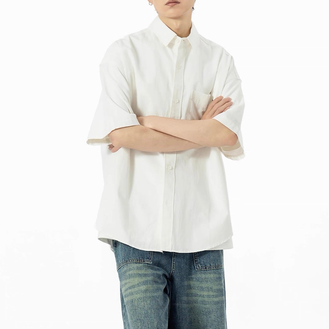 S0013 Oversize Japanese Cargo Lapel Short Sleeve