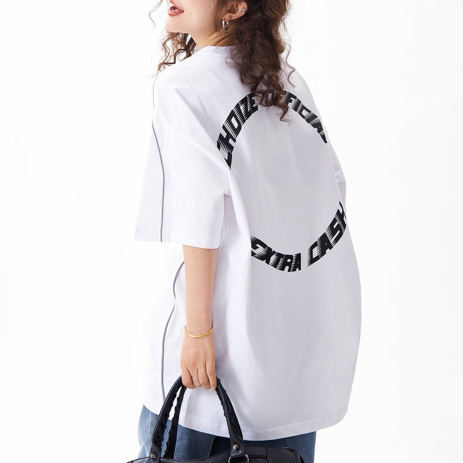 S0027 American Sports Style Letter Print Short Sleeve T-Shirt