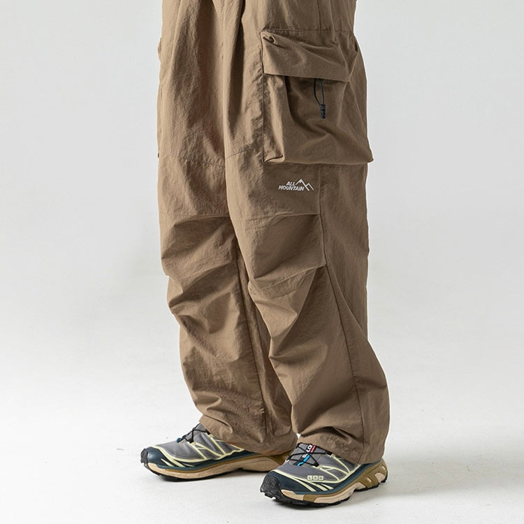 P0023 Japanese Style Outdoor Waterproof Double Pleated Large Pocket Paratrooper Pants