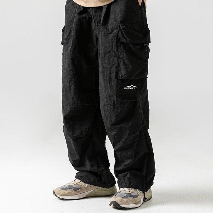 P0023 Japanese Style Outdoor Waterproof Double Pleated Large Pocket Paratrooper Pants