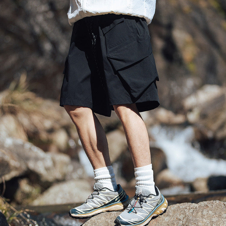 P0068 Japanese casual style multi-pocket design Cargo short pant