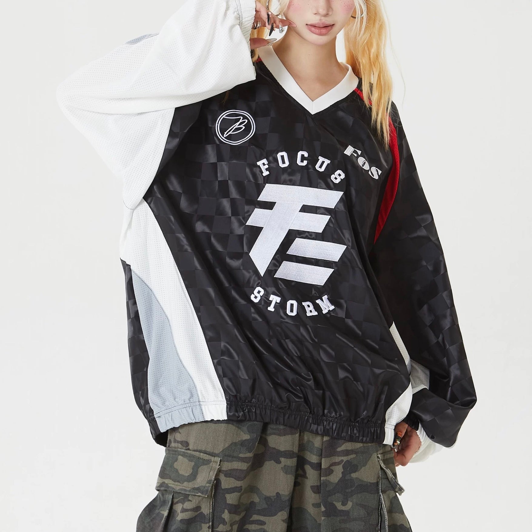 S0188 American Vintage oversize Long-Sleeve Jersey