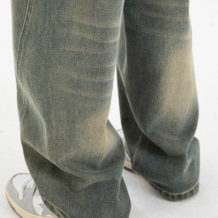 P0095 America Style Vintage straight loose jeans