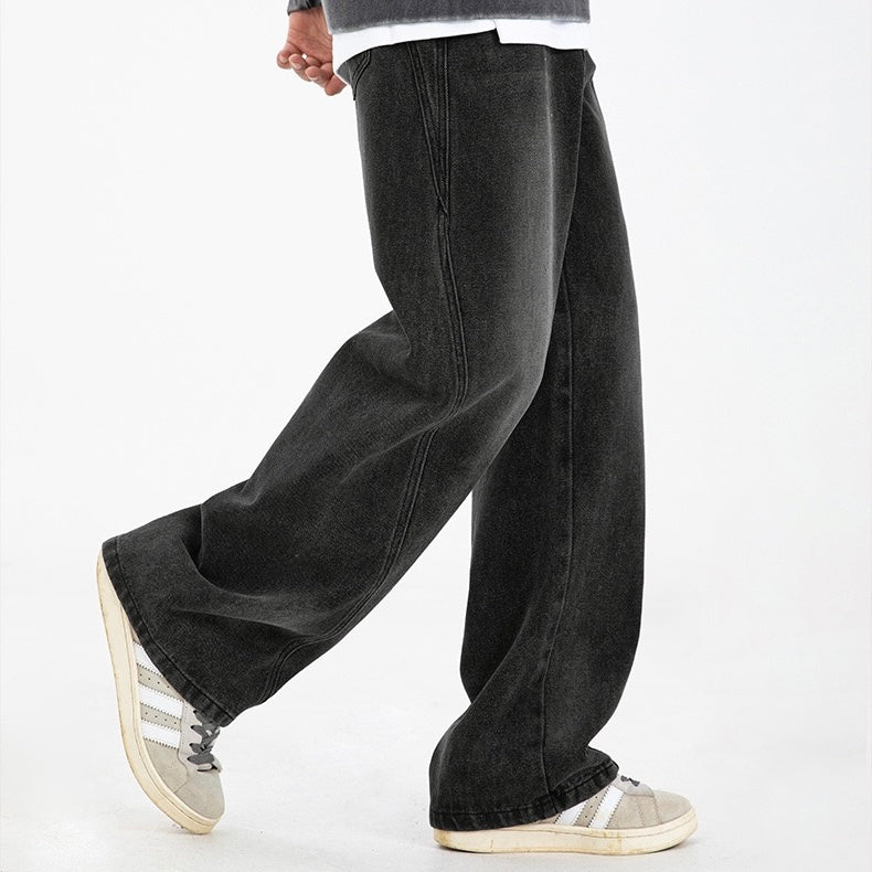 P0095 America Style Vintage straight loose jeans