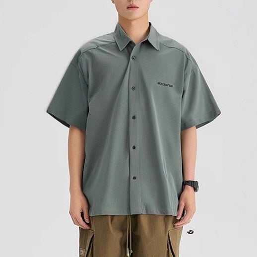 S0320 SANHOMME Japanese retro work shirt loose