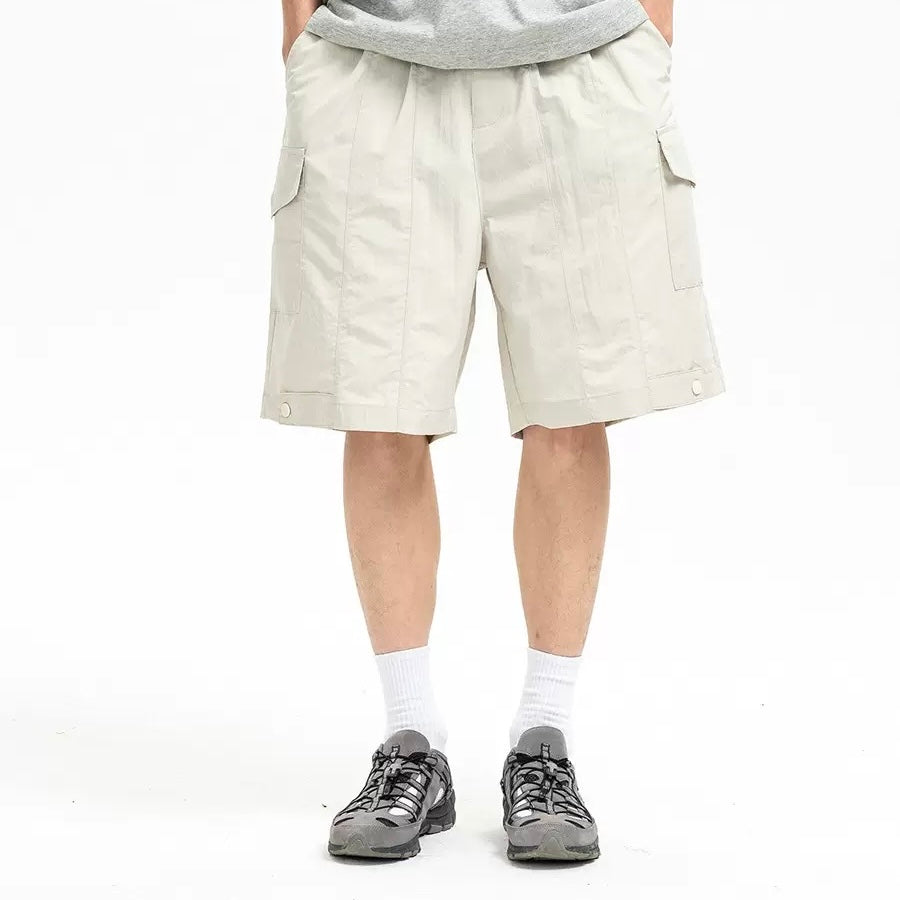 P0218 Japanese-style linen cotton cargo shorts casual