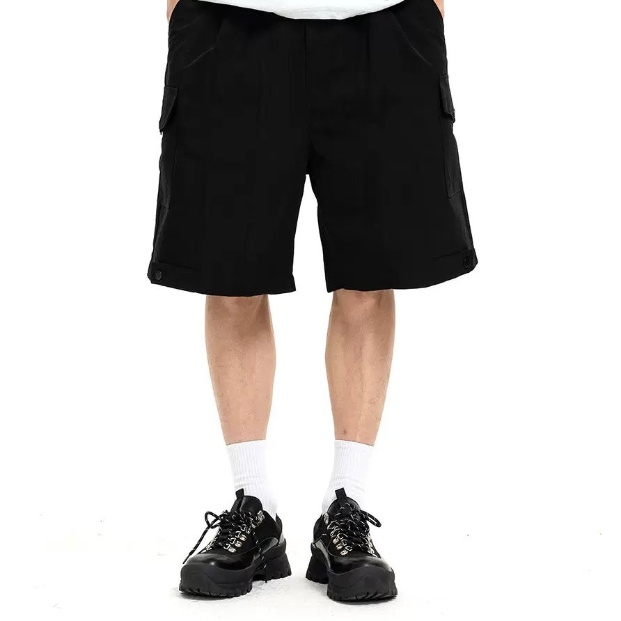 P0218 Japanese-style linen cotton cargo shorts casual