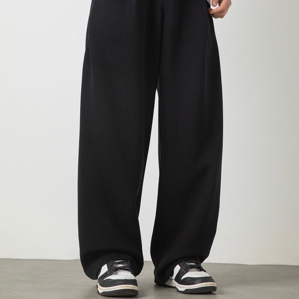 P0222 American-style retro curved-blade casual sweatpants with double side pleats