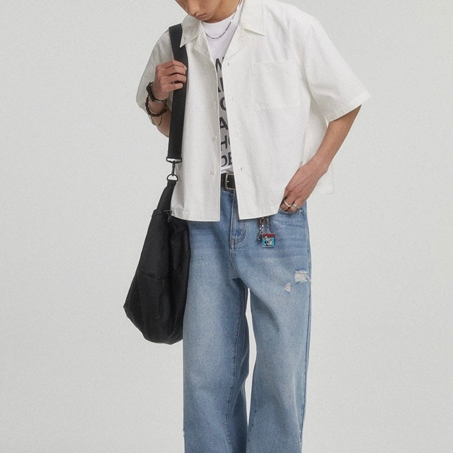 S0330 American retro cleanfit short-sleeved shirt