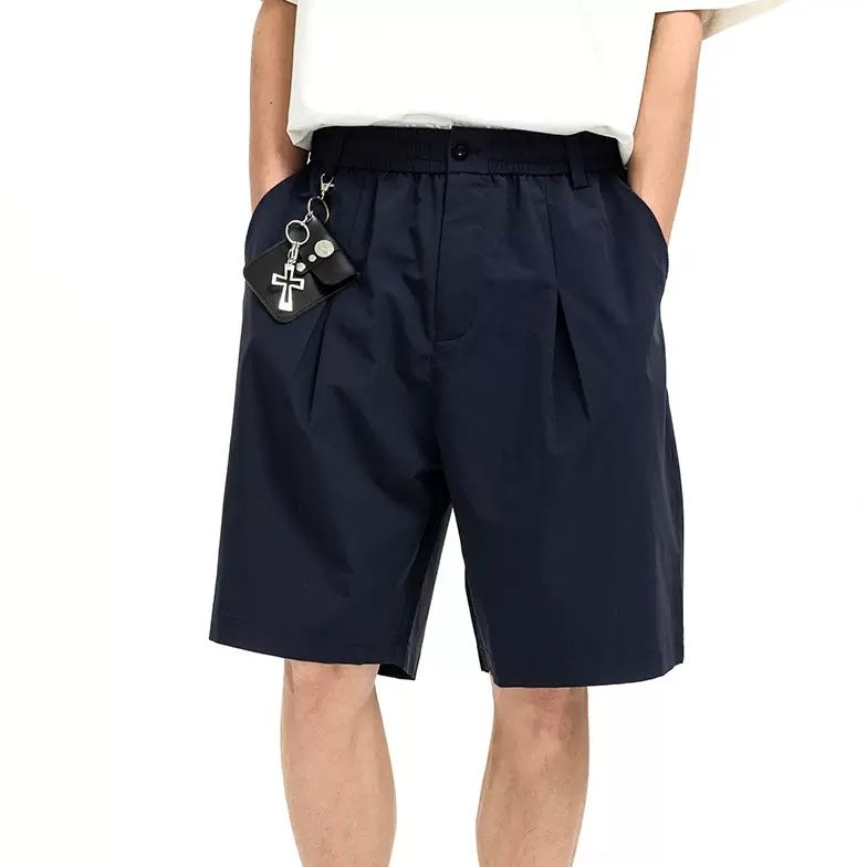 P0225 Japanese-style functional straight-leg wide-leg cargo pant shorts