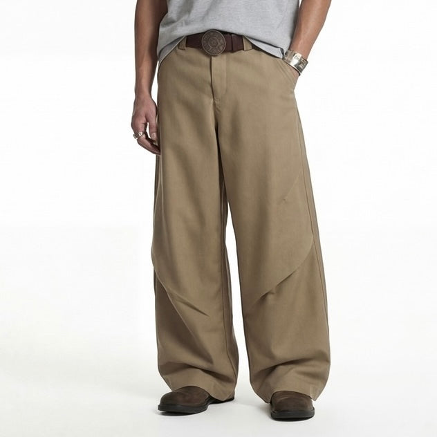 P0227 American-style Cleanfit streetwear workwear casual curved trousers