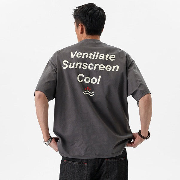 S0461 American retro striped short-sleeved shirt