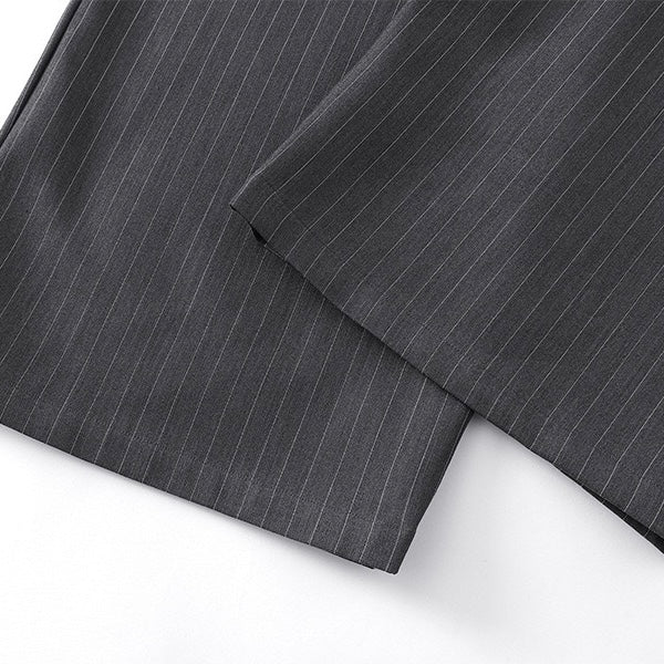 P0231 American casual vintage style pleated patterned casual trousers