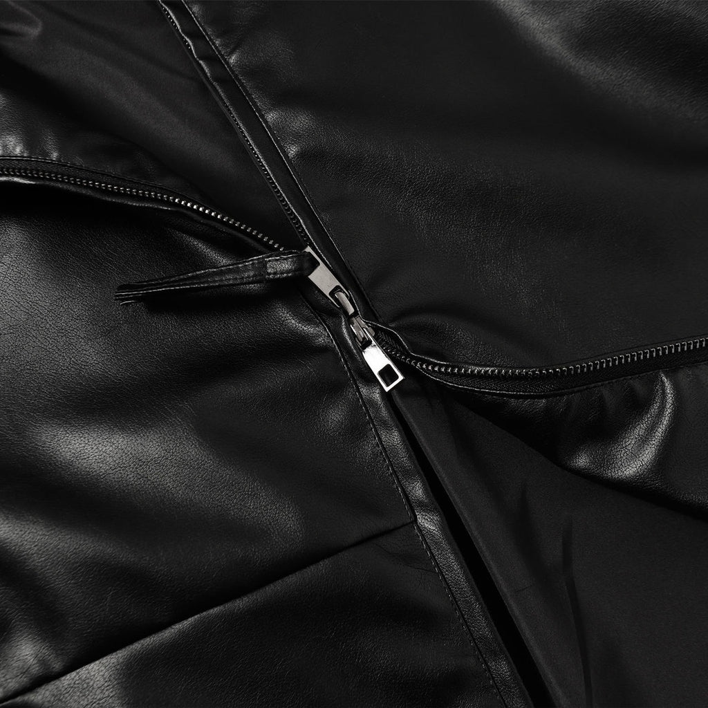 S0462 American-style trendy PU leather jacket