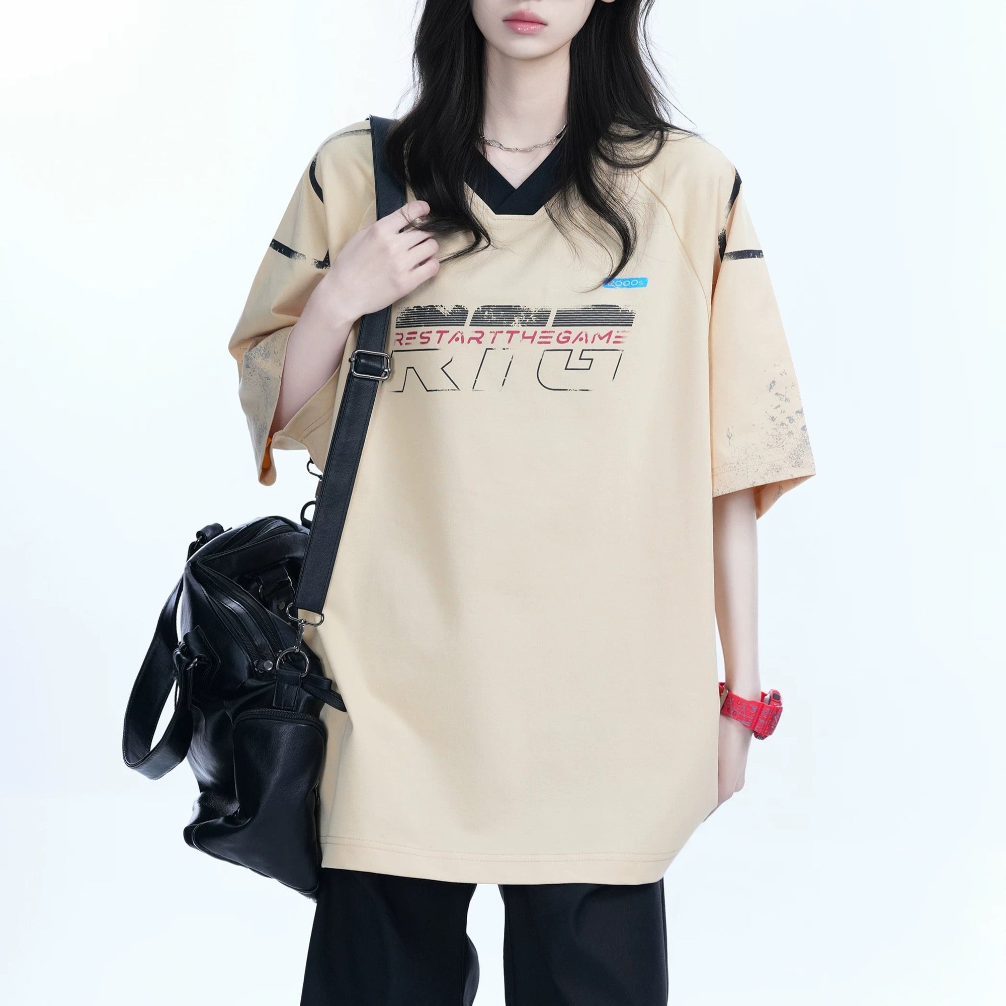 S0331 American trendy brand design casual fashion short-sleeved T-shirt