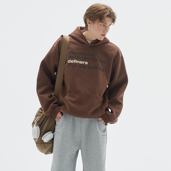 S0336 American Retro Campus Style Hoodie Men's Fashion Brand Loose Casual Student Hoodie