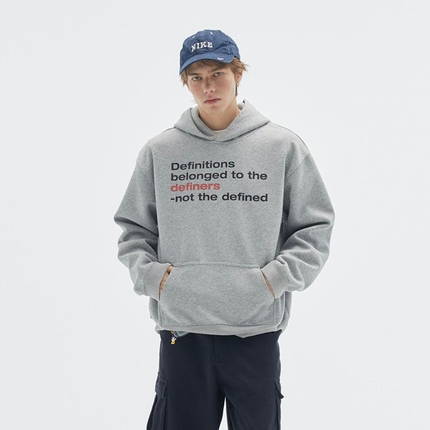 S0336 American Retro Campus Style Hoodie Men's Fashion Brand Loose Casual Student Hoodie