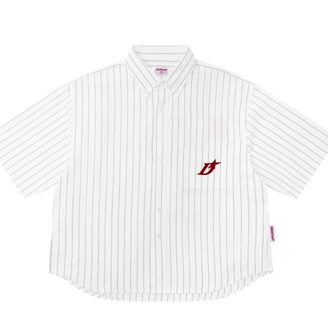DV004 KATE PINSTRIPE SHIRTS - WHITE