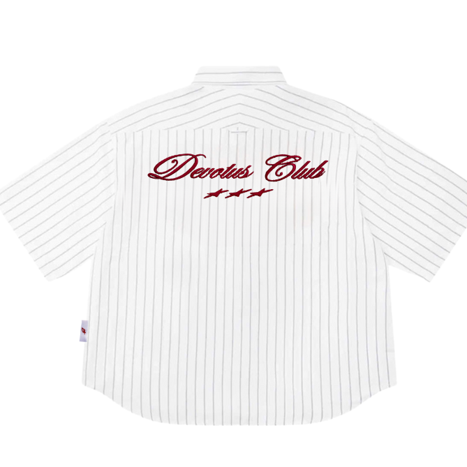 DV004 KATE PINSTRIPE SHIRTS - WHITE