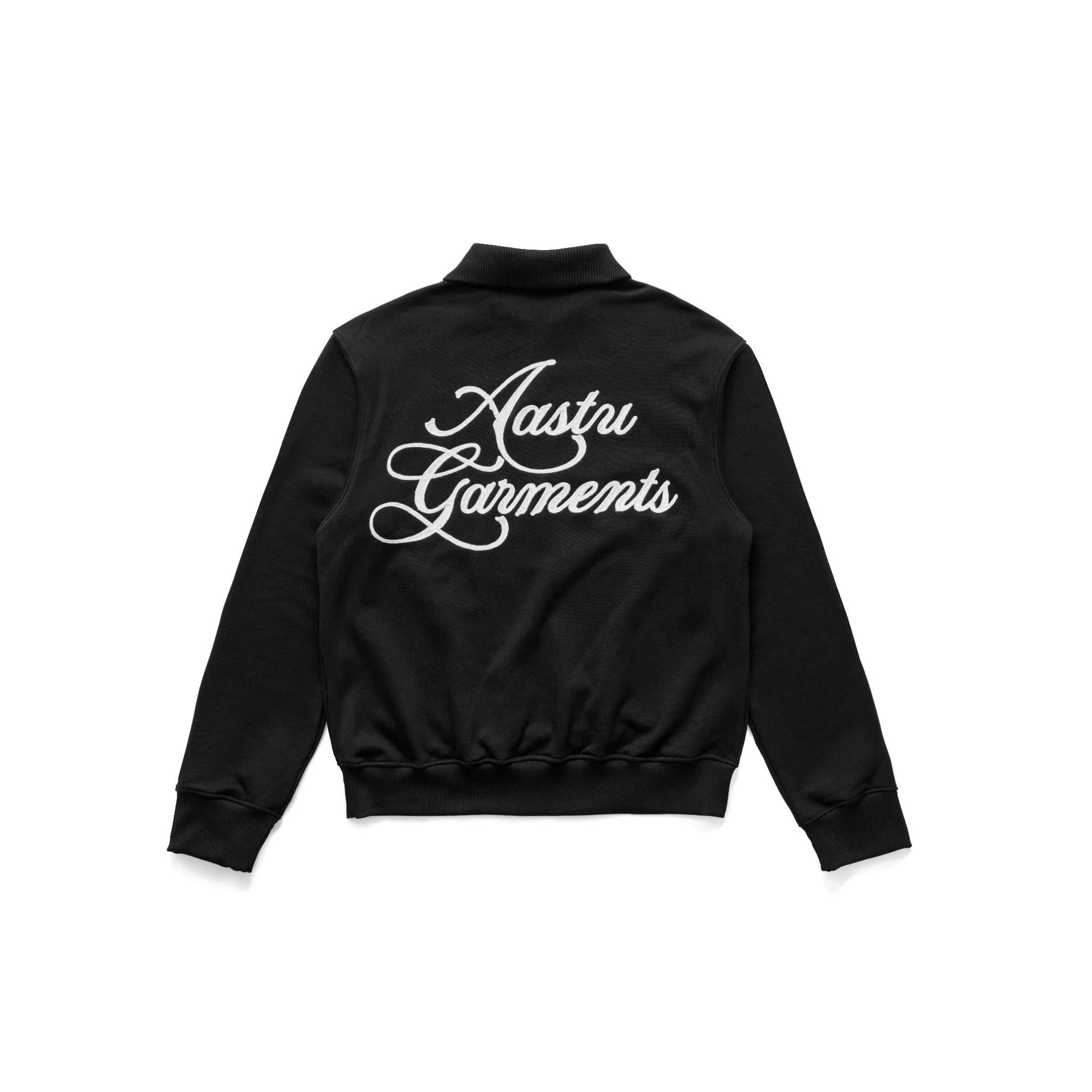AA002 AASTU GARMENT QUARTER ZIP // BLACK