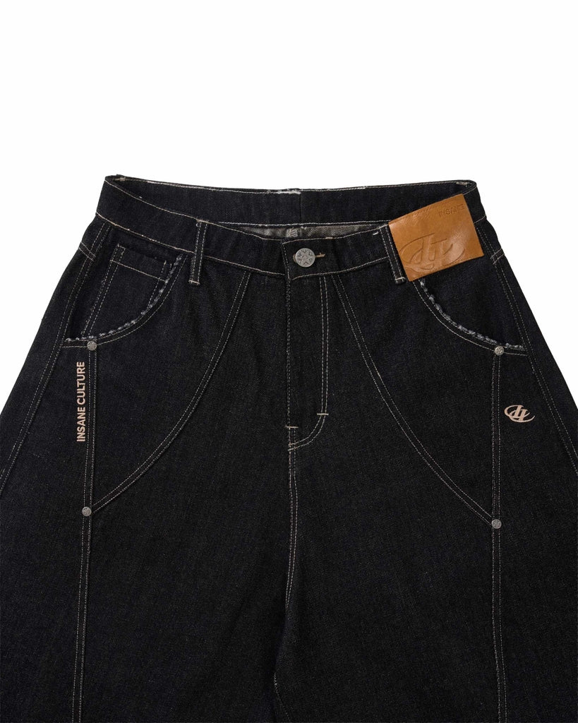 IS010 Insane® Smoke Raw Denim Jorts