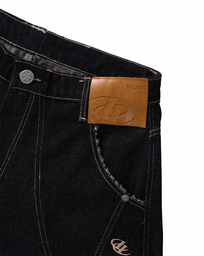 IS010 Insane® Smoke Raw Denim Jorts
