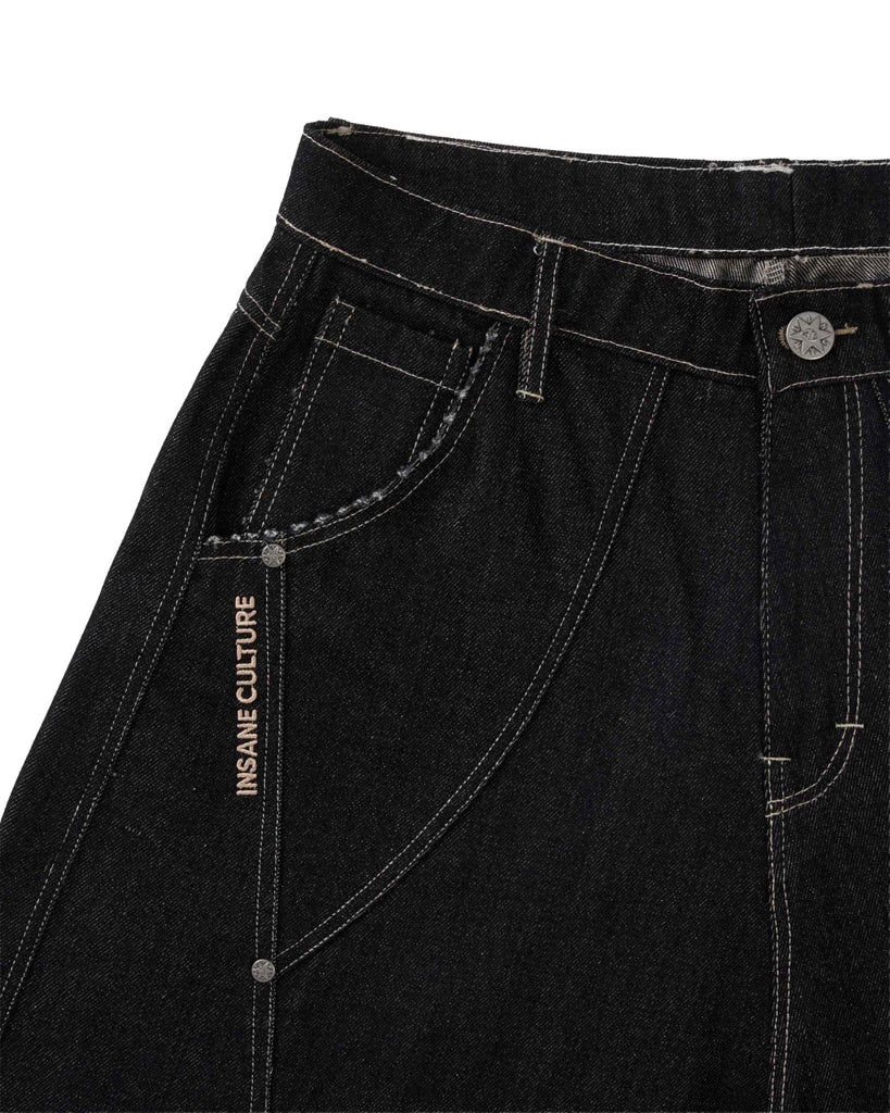 IS010 Insane® Smoke Raw Denim Jorts