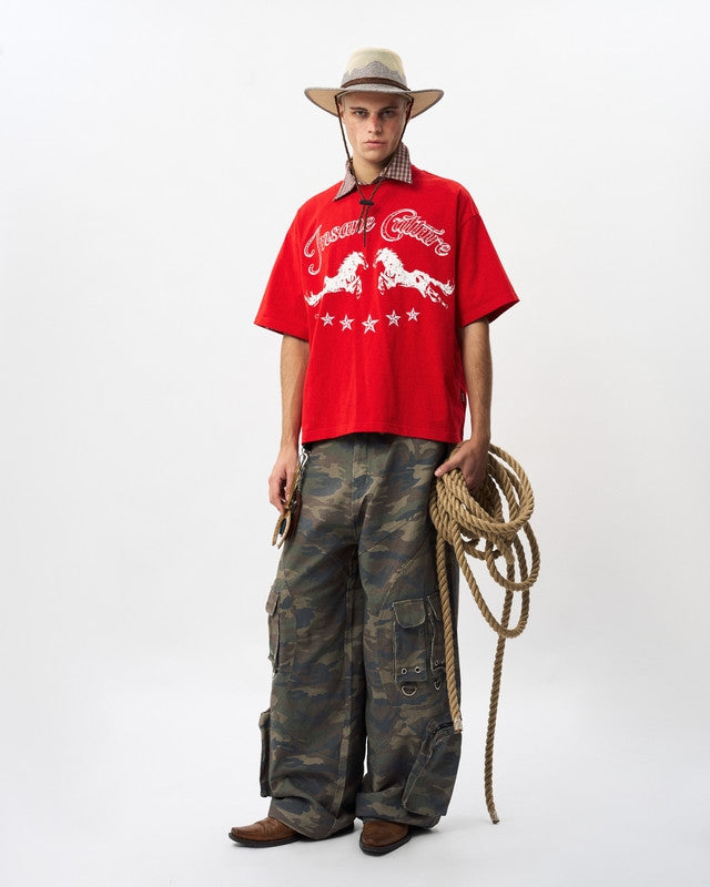 IS012 Insane® Twin Horse Tee - Red