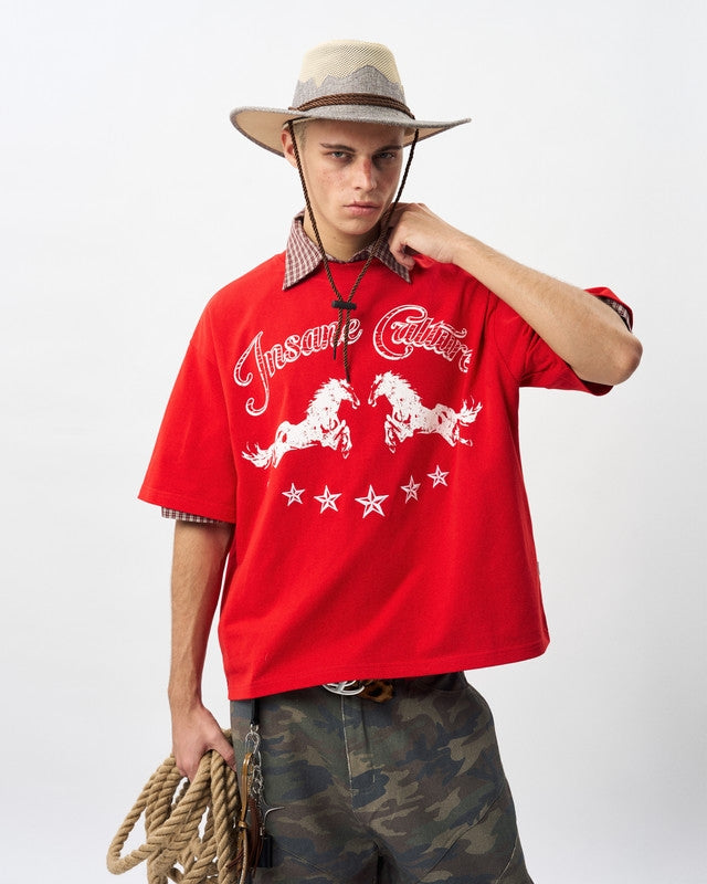 IS012 Insane® Twin Horse Tee - Red