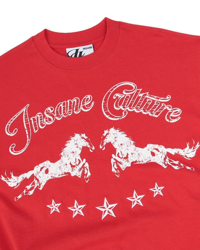IS012 Insane® Twin Horse Tee - Red