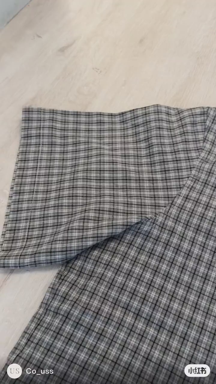 S0180 Japanese Vintage cityboy oversize plaid shirt Available: Green
