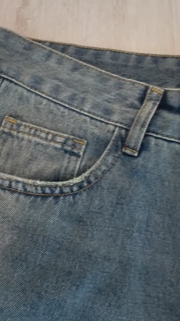 P0012 American High Street Vibe Straight Flared Jeans