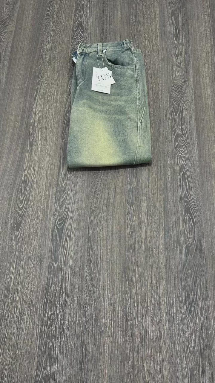 P0095 America Style Vintage straight loose jeans