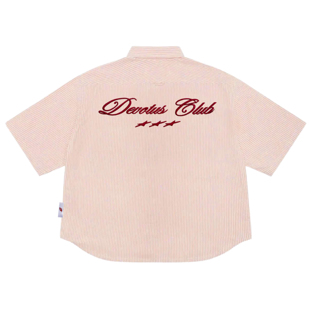 DV006 OXFORD PINSTRIPE SHIRTS - RED