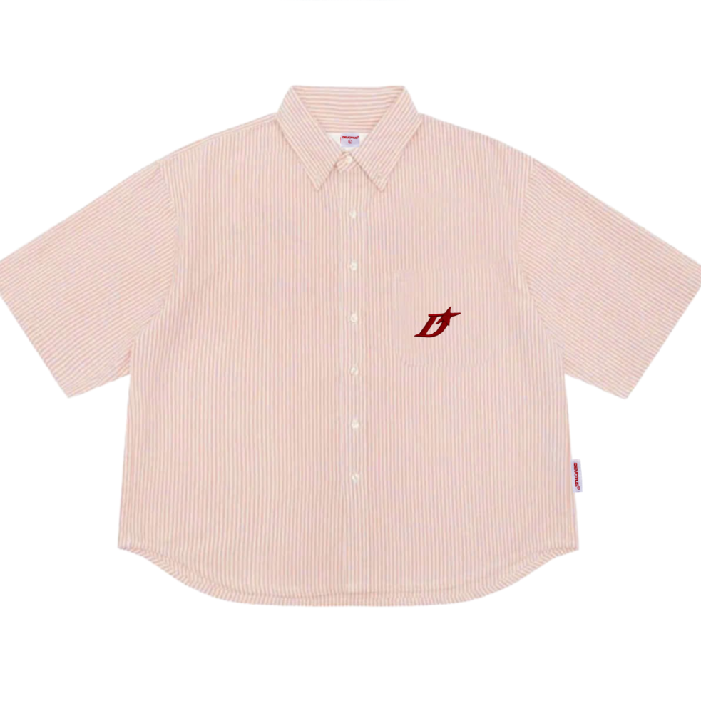 DV006 OXFORD PINSTRIPE SHIRTS - RED