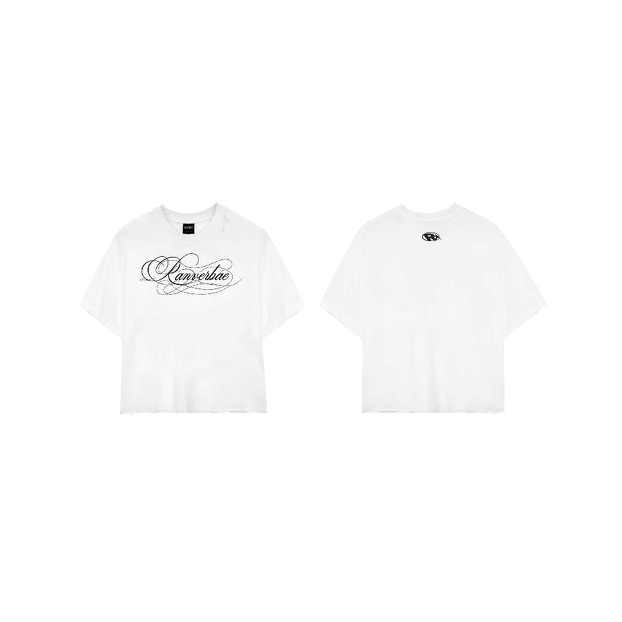 RVB006 CALLIGRAPHY Boxy T-Shirt - White